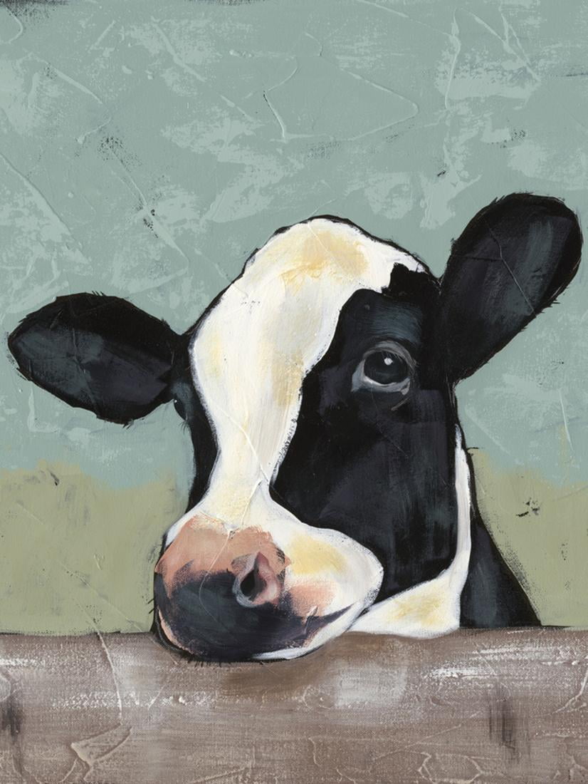 Holstein Cow II Country Farmhouse Animal Art Print Wall