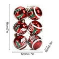thumbnail image 2 of Fwttom Christmas Balls Ornaments, 6pcs Multiple styles Shatterproof Christmas Ornaments Set, Christmas Shatterproof Ball Xmas Tree Decor for Home Holiday Party, 2.3", 2 of 6