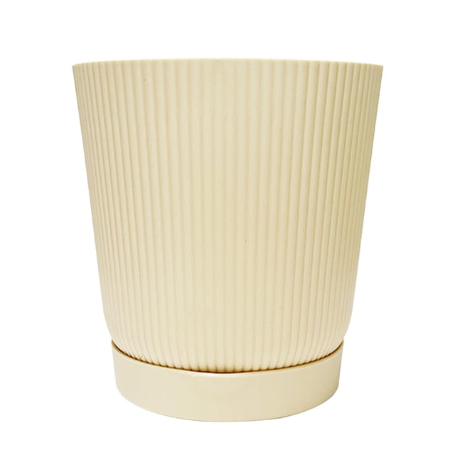 Thickened Plastic Small Flower Pot with Tray - Breathable and Versatile