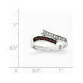 thumbnail image 3 of White Sterling Silver Ring Band Fashion Cubic Zirconia CZ Clear Glass Red, 3 of 3