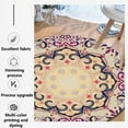 thumbnail image 2 of Round Rugs Vintage Round Rugs Machine Washable Round Rugs Floor Carpet Non-Slip Low Pile Round Rugs for Living Room Bedroom Dining Room Indoor(Large,80 * 80CM), 2 of 6