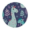 thumbnail image 4 of Sloth Unicorn Alpaca Dinosaur Round Tablecloth with Elastic Fitted Polyester Table Cloth, 4 of 8