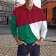 thumbnail image 2 of Camisas Para Hombre Manga Larga Camisa superior de manga larga con botones de terciopelo de color sólido simple informal a la moda para hombre (Green, 3XL), 2 of 3