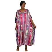 Up2date Fashion's Women's Caftan / Kaftan / Muumuu / Mumu, Striped Fusion Print, Style Caf-105