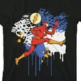 thumbnail image 2 of The Flash Spray Paint With Graffiti Effect Boy's Black T-shirt 
-Large, 2 of 7