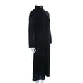 thumbnail image 2 of ITFABS Femmes Chemise à Boutons Robes, Manches Longues Revers Côté Fendue Boho Robe, 2 of 9