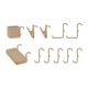 thumbnail image 2 of Estante de Montaje en Pared Macarena 11 Uds Ganchos Organizadores en Miniatura Beige, 2 of 8