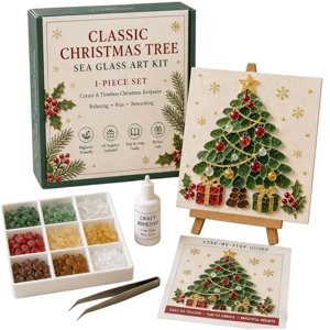 Christmas Sea Glass Art Kit DIY Sea Glass Mosaic Art Kit