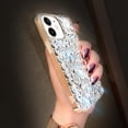 thumbnail image 4 of for iPhone 12 & iPhone 12 Pro Case for Women，Very Shiny Luxury Bling Phone Case with 3D Glitter Sparkle Crystal Rhinestone Diamond Gems on Hard Reflective PC Back Cover for Girls（Silver）, 4 of 13