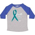 thumbnail image 3 of Inktastic Faith over Fear Ovarian Cancer Awareness with Teal Ribbon Boys or Girls Toddler T-Shirt, 3 of 5