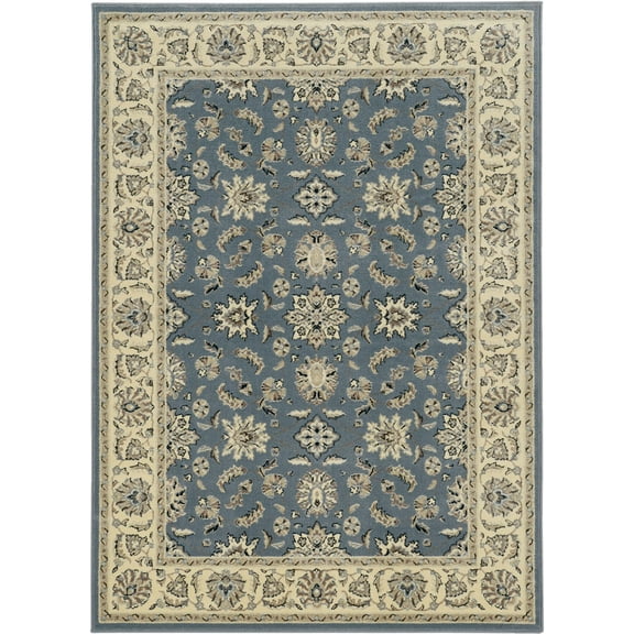 Radici Usa Alba Area Rug 1592 Traditional Blue Diamond Leaves 2' 2" x 7' 7" Rectangle