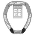 thumbnail image 1 of Candado de cadena para bicicleta Topcrown de 100 cm, metal, combinación de 5 dígitos, 1 of 6