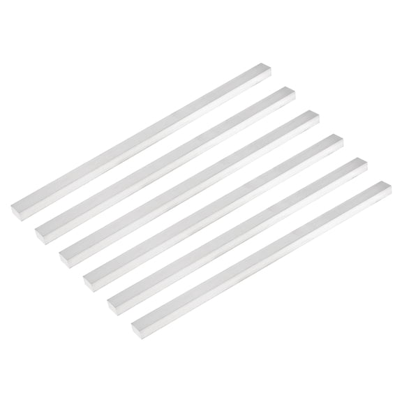 Uxcell Silver Aluminum Flat Bar 6061 Aluminum Flat Plate Solid Mill Stock 6 Pcs 3/8" x 9/16" x 12"