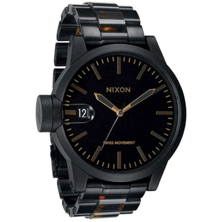 Nixon Men s A1981061 Chronicle SS Lefty Grey Dial Gunmetal Steel Bracelet Watch Walmart
