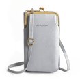 thumbnail image 1 of Shoulder Bag Lychee Texture Smooth Zippe Faux Leather Crossbody Phone Bag Purse Handbag for Outdoor, 1 of 10