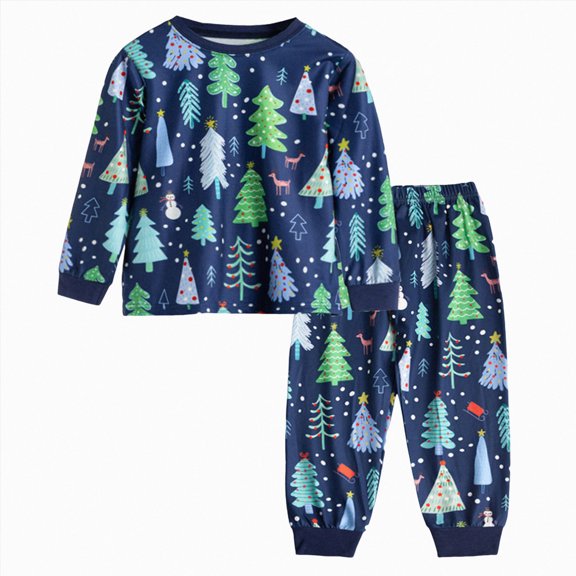 UAYOTSE 1-10T Boys Pajamas Set Fall Winter Toddler 2 Piece Long Sleeve Soft Cozy Sleepwear Pjs for Big Boys ,Sizes 3-4 Years