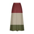 thumbnail image 5 of Maoxin Womens Skirts Women's Printed Elastic Waistband Pleated Pocket Skirt With Mid Calf Skirt ,Wine,M, 5 of 5