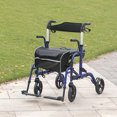 thumbnail image 2 of HOMCOM Aluminum Rollator Walker, Walker for Seniors with Seat, Blue, 2 of 10