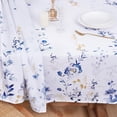 thumbnail image 4 of Floral Tablecloth Square, Watercolor Wildflower Table Cloth, Spring Summer Waterproof Polyester Fabric Wrinkle Free Tablecloths for Outdoor, Picnic, Camping, Party, Kitchen, Dining Room, 55x55 Inch, 4 of 6
