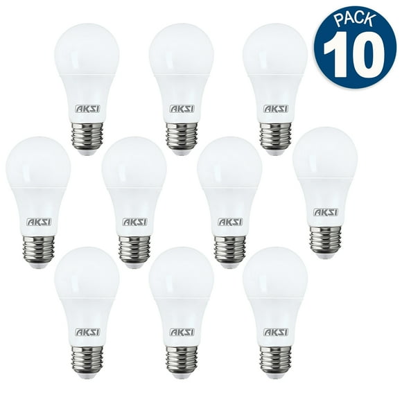 Pack 10 Focos A19 LED AKSI 9W Luz Blanca