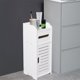 thumbnail image 4 of Mueble de baño blanco con puertas en capas y portarrollos integrados. Estilo moderno. Ideal para organizar el baño. Solución de almacenamiento esencial. Elegante alternativa a un refrigerador de pare, 4 of 6