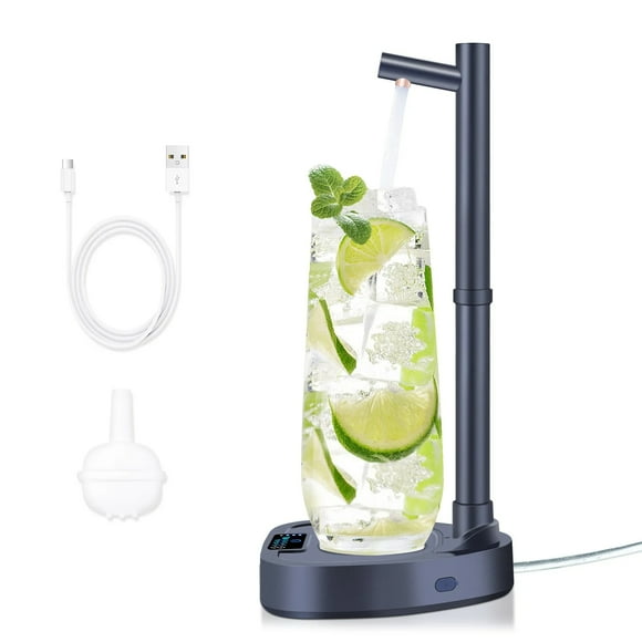 Mini Portable Desktop Automatic Drinking Water Machine USB Charging Electric Water Dispenser Bottle Barreled Gallon Pump Style 2 Deep Blue