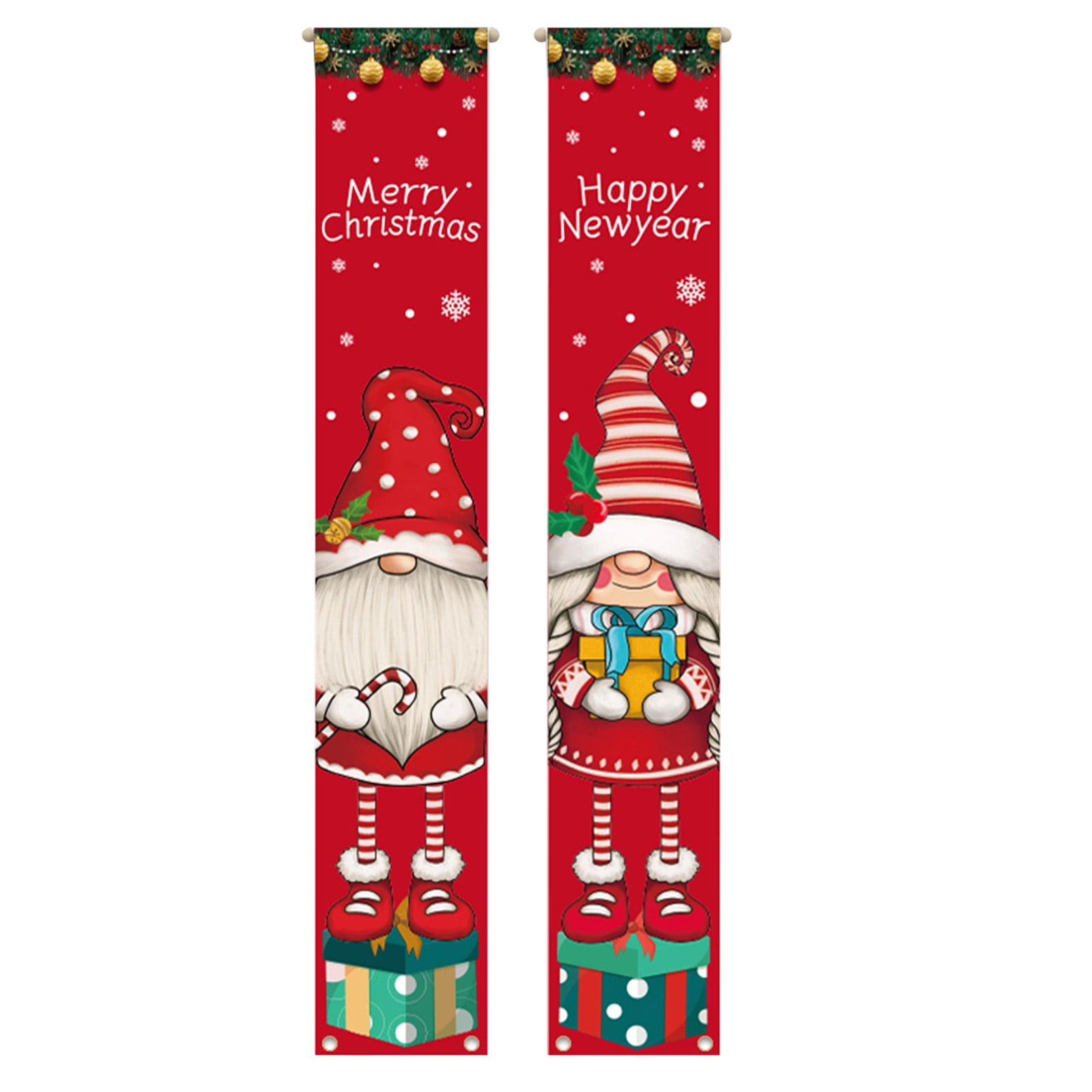 Merry Christmas Door Banner Decorations Front Doors Hanging Flag Wall Decor Home Christmas