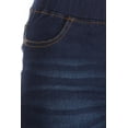thumbnail image 4 of Women's Denim Capri Jeans Stretch Pull On Capris Pants Dark Blue Wash Regular & Plus Size, 4 of 5