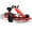 Red, variant on HyperGoGo Scooter Attachment, Go Kart Conversion Kit for Hoverboards, Self Balancing Scooter, Safe for Kids Adults, Compatible with All Hoverboards except Xiaomi, Hoverboard Not Included