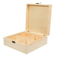 thumbnail image 2 of MLINS 4pcs Wood Compartment Tea Box Wooden Divided Tea Bag Storage Box Coffee Bag Holder Tea Bag Organizer, 2 of 8