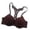 Coffee, variant on Women's Push Up Wireless Bra Comfort Support No Underwire Bras Comfortable Wire Bralette Everyday Underwear, 36, Red