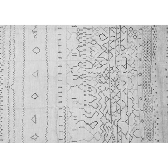 Ahgly Company Indoor Rectangle Abstract Gray Modern Area Rugs, 7' x 9'