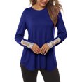 thumbnail image 3 of Jalioing Women's Long Sleeve Yoga Tops Crew Neck Casual Loose Athletic Shirts Fashion Basic Sport T Shirt Clothes, 3 of 5