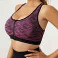 thumbnail image 4 of 2025 Clearance! Clothes under $5 asdoklhq Bras for Women Plus Size Clearance Women's Zip Front Sports Bra Wireless Post-Surgery Bra Active Yoga Sports Bras, 4 of 5