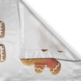 thumbnail image 3 of Ambesonne Gingerbread Man Kitchen Curtains, House Tree, 55"x45", Pale Brown White, 3 of 3