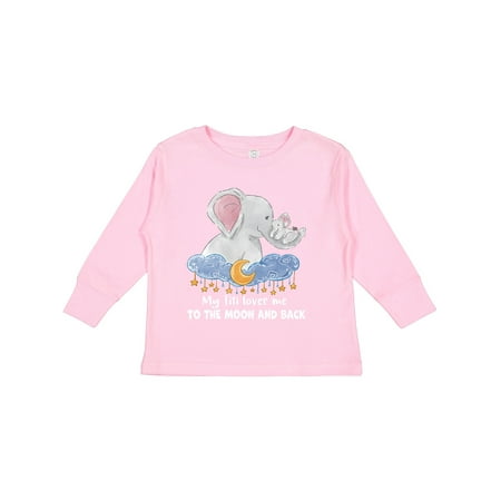 

Inktastic My Titi Loves Me to the Moon and Back Elephant Family Gift Toddler Boy or Toddler Girl Long Sleeve T-Shirt