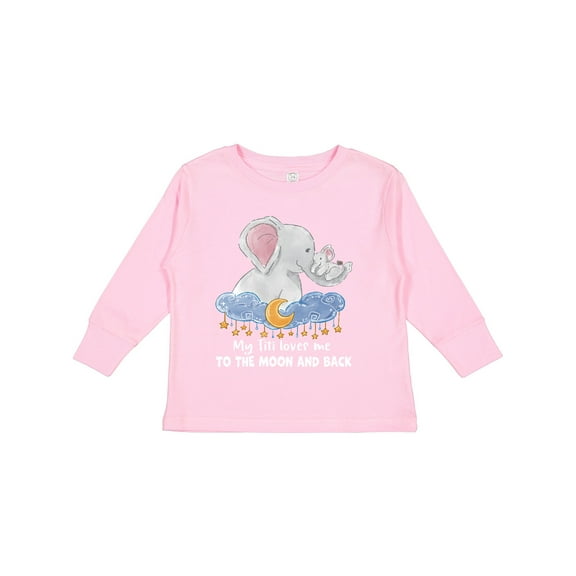 Inktastic My Titi Loves Me to the Moon and Back Elephant Family Boys or Girls Long Sleeve Toddler T-Shirt