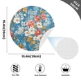 thumbnail image 4 of Qxltty 15inch Round Placemats Set of 6 Polyester Fabric Heat Resistant Washable Table Mat for Kitchen Party Decor Red and White Nostalgic Flowers, 4 of 7