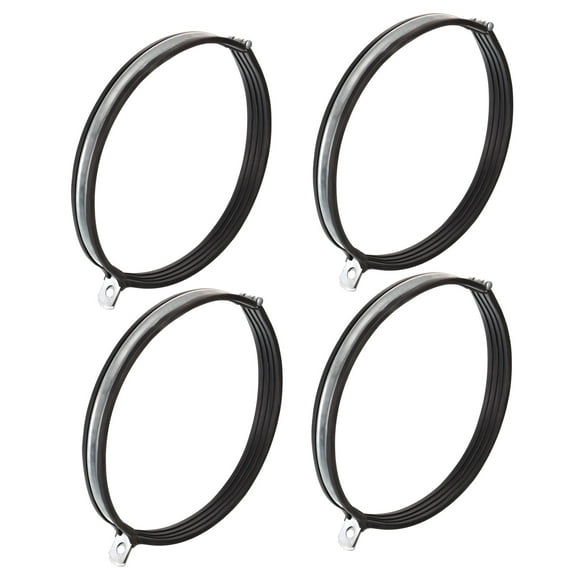 Unique Bargains 4Pack Split Ring Hanger Pipe Strap Rubber Cushion Pipe Support Fit for 8'