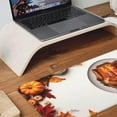 thumbnail image 3 of Thanksgiving Mouse Pad, XL Fall Desk Pad, Thanksgiving Decoration Desk Mat with Turkey and Pumpkin, Non-Slip Rubber Base, Big Extended Desk Protector for Home Office, 31.5"x11.8" (Turkey), 3 of 6