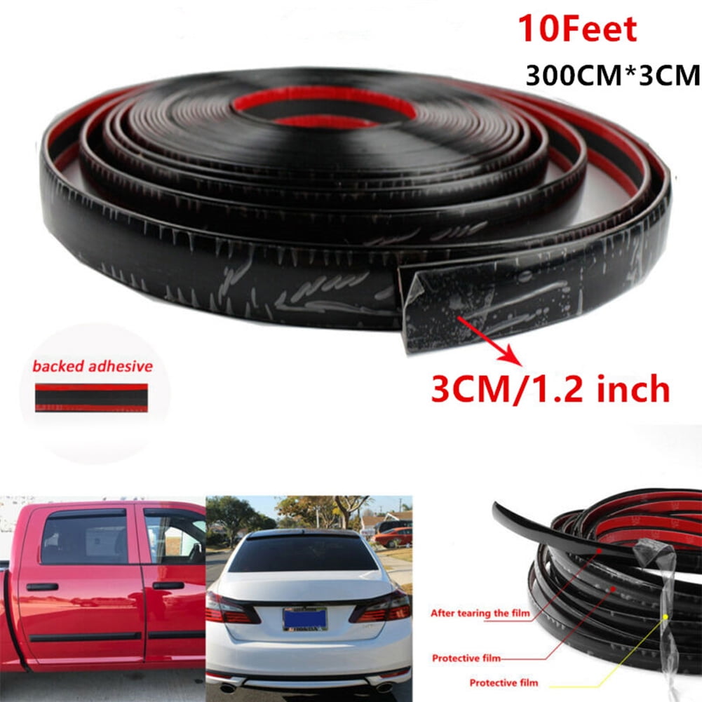 5/16 Inch Moulding Trim Car Tape Strip Decorate for Window Body Side Grille Guard ScratchProof and DustProof Black,12Ft 
