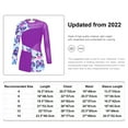 thumbnail image 6 of renvena Kids Girls One Piece Gymnastics Leotard Long Sleeve Ballet Dance Bodysuit Short Unitard Purple 4, 6 of 7