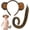 Dark Coffee, variant on Monkey Ears And Tail, 2 PCS Adult Monkey Costume Accessory for Men Women, Soft Plush, Easy To Wear, Secure Clip, One Size Fits Most, for Zoo Animal Costumes, Halloween Party(RL)