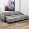 thumbnail image 2 of Cosmic Homes Wesley Grey Sectional Sofa with Right Hand Facing Chaise and Storage Ottoman – Fabric Upholstery, 2 of 4