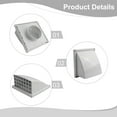 thumbnail image 2 of Grille de Ventilation Murale Extérieure avec Sortie d'Air et Valve, 2 of 9