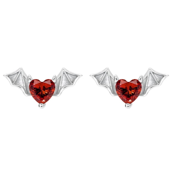 Flying Bat Flat Back Earrings for Women Sterling Silver 16g Cartilage Helix Lobe Body Piercing Stud Ginger Lyne