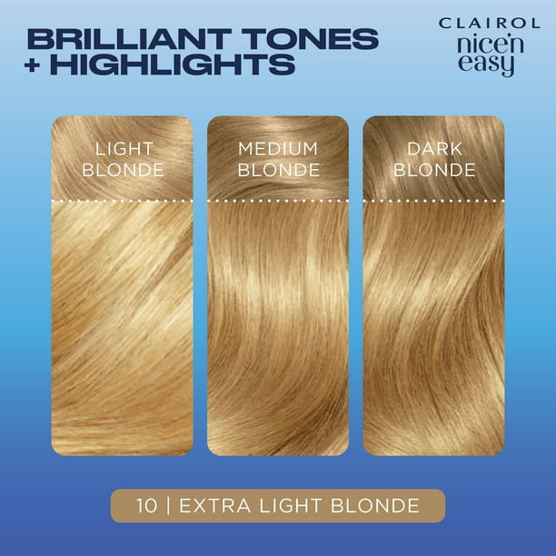 Clairol Nice'n Easy Permanent Hair Color Cream, 10 Extra Light