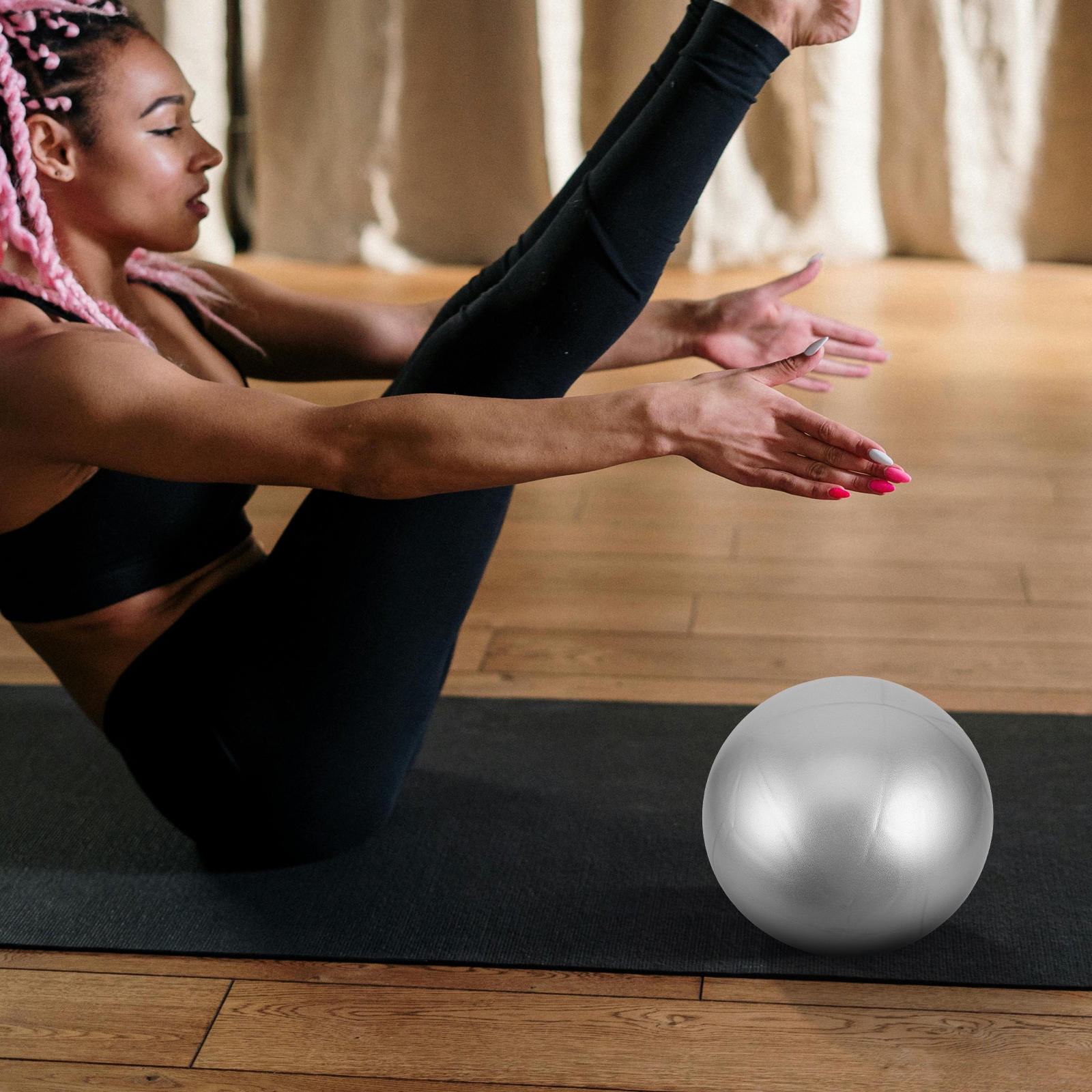 WORGEOUS 4pcs Mini Exercise Ball Pilates And Yoga Small Fitness Ball For Home Workouts And Physical Soft And Flexible Pvc