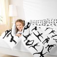 thumbnail image 4 of Homewish Gymnastics Dancer Bedding Comforter Set,Sport Theme Twin Comforter Sets,White Black Bedding Set For Girls Kids,Luxury Bedroom Decor Reversible,2-Piece, 4 of 8
