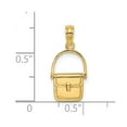 thumbnail image 2 of 14k Gold 3-d Purse Pendant Necklace High Polish 14mm long 2.5mm Thick Pendant for Women - 1.6 Grams, 2 of 2